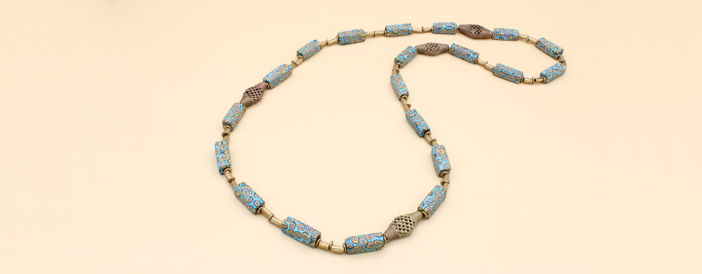 Necklace Murano Glass Chevron Ancient Beads Atelier Leonardo Venezia